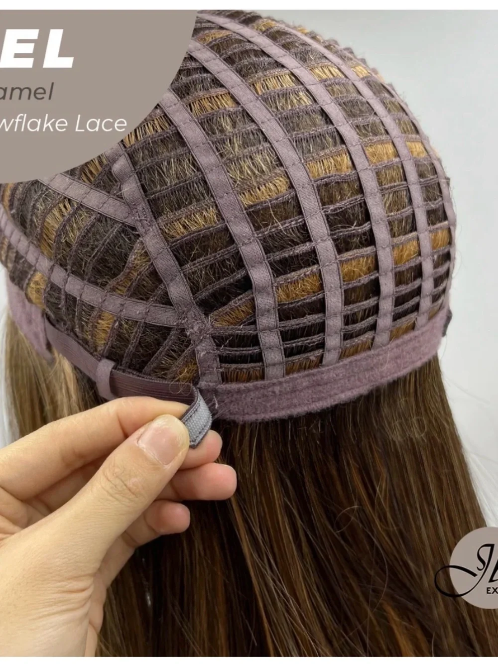 Snowflake Lace Caramel Straight Wig by - Caramel Brown